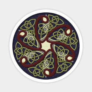 Celtic Spiral Shield Blue April 2024 Magnet