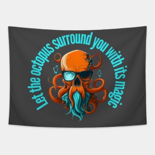 Octopus skull Tapestry