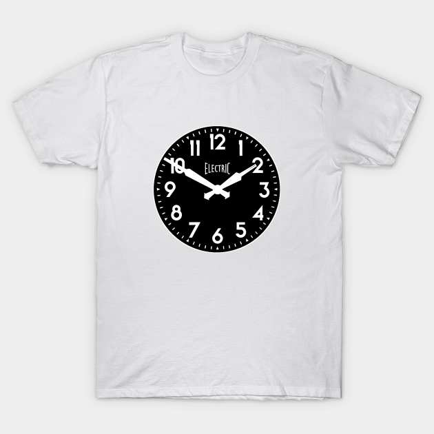 Discover Vintage Electric Railway Station Clock - Black - Vintage Electric Railway Station Clock - T-Shirt