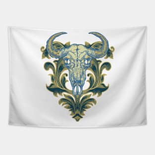 Buffalo skull ornament Tapestry