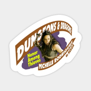 Dungeons & Dragons: Honor Among Thieves Michelle Rodriguez as Holga fan works graphic design by ironpaette Magnet