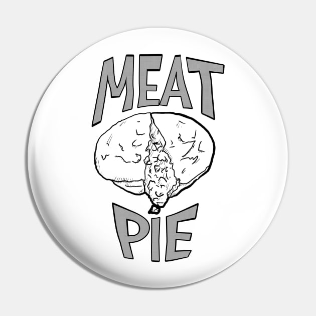 Meat pie - black and white - line work - graphic text Pin by DopamineDumpster