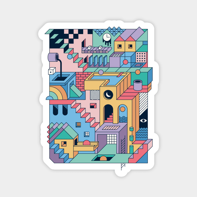 80s Escher Magnet by Thepapercrane