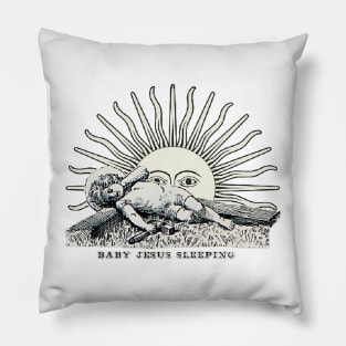 Baby Jesus carpenter lying down and sleeping Pillow