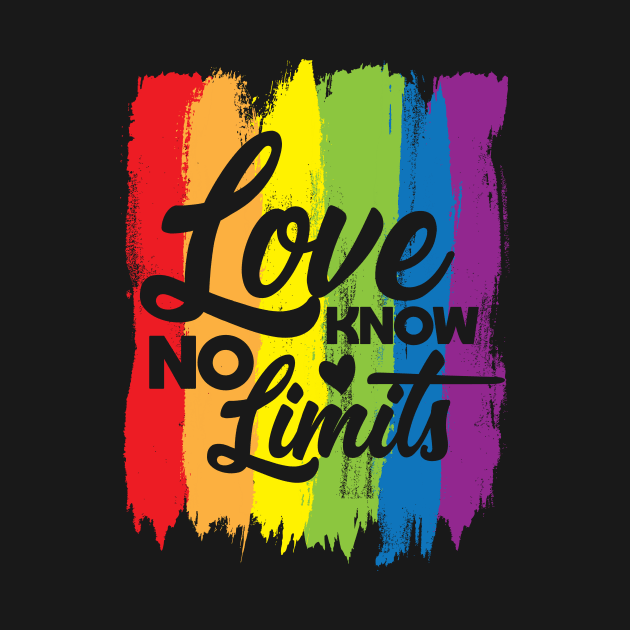 LOVE KNOWS NO LIMITS LGBT gay pride by folidelarts