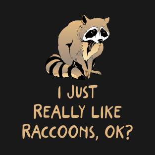 I Just Really Like Raccoons, OK? T-Shirt