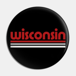 Retro Wisconsin Stripes Pin