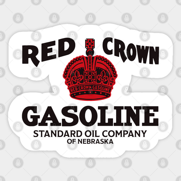 Red Crown Gasoline Vintage Sticker Teepublic