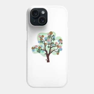 Colorful geometric mandala tree Phone Case