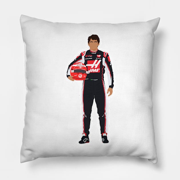 Pietro Fittipaldi for Haas at the 2020 Sakhir Grand Prix Pillow by royaldutchness