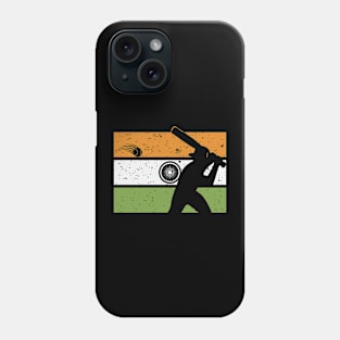 Indian Baseball Striker Player Fan India Flag Phone Case