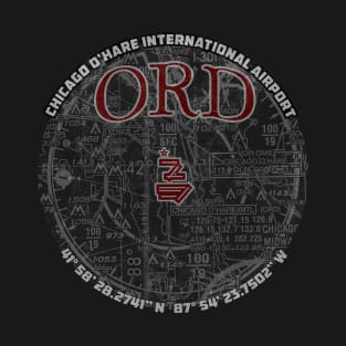 ORD Chicago O'Hare Airport Airspace Design T-Shirt