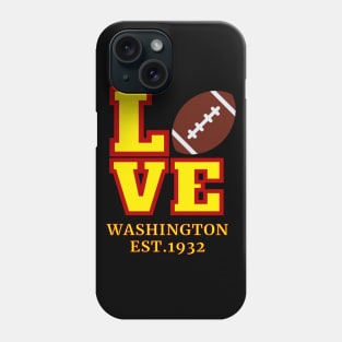 Washington Football DC Sports Team With American Football ball Style, Vintage Washington Football DC Sports Team Novelty Gift Phone Case