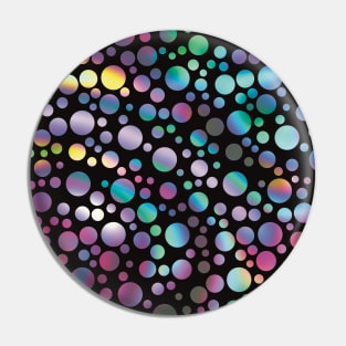 Iridescent Rainbow Circles Pattern Pin