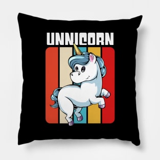 Unicorn - Cute Retro Style Kawaii Unicorn Pillow