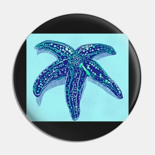 Starfish in Blue Pin