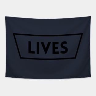 Lives Life Black   - Classic Vintage Summer Tapestry