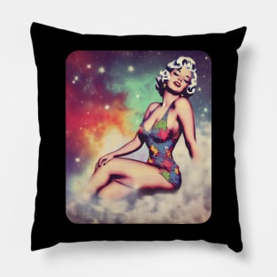 retro woman Pillow