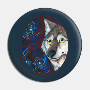 Wolf Swirls Pin