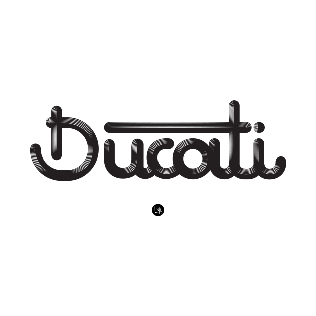 Lettering Ducati in bold by LNA