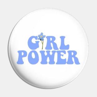 Girl Power Blue Pin