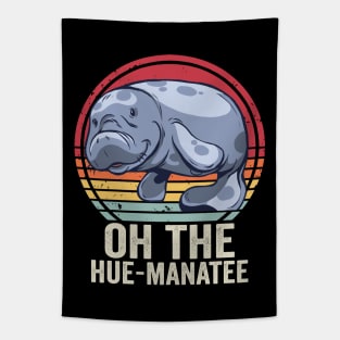 Funny Manatee Cute Oh The Hue Manatee Tapestry