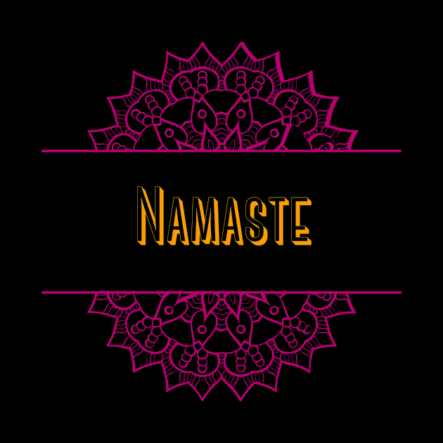 yoga, meditation, namaste tee by Mia