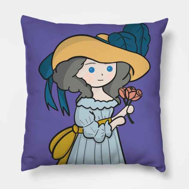 Chibi Marie Antoinette, Queen of France Pillow by MariOyama