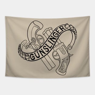 Gunslinger Class - Black Design Tapestry