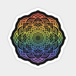 Gradient Rainbow Mandala Magnet