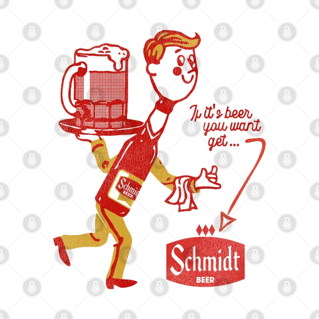 Schmidt Beer Man Retro Defunct Breweriana by darklordpug