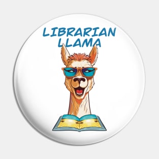 Librarian Llama, Summer Llama, Llama Reading Book Pin