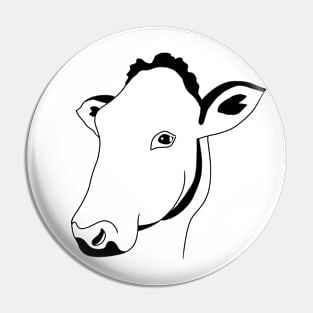 Cow portrait Pin