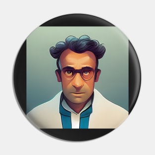 Male scientist | Comics Style Pin