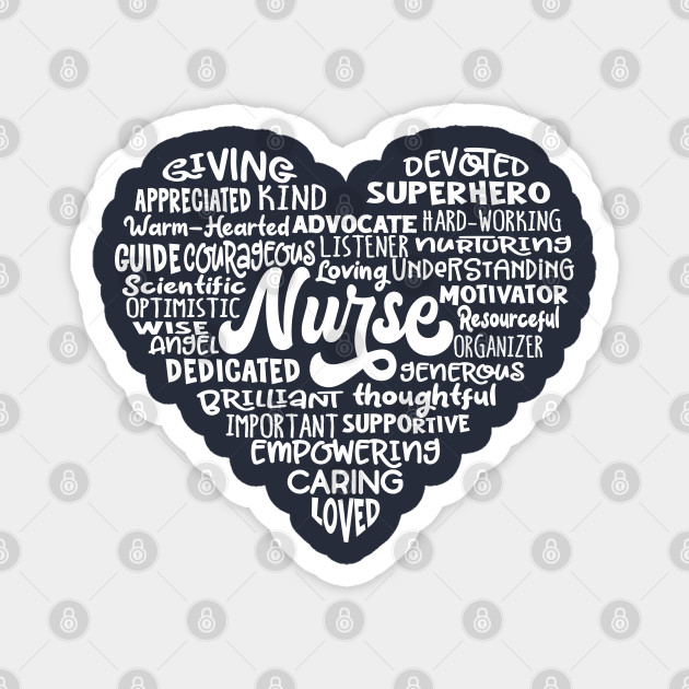 I Love Being A Nurse Heart White Stickers, Magnet