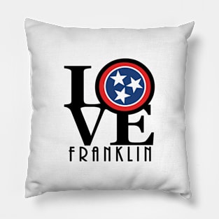 LOVE Franklin TN (white ink) Pillow