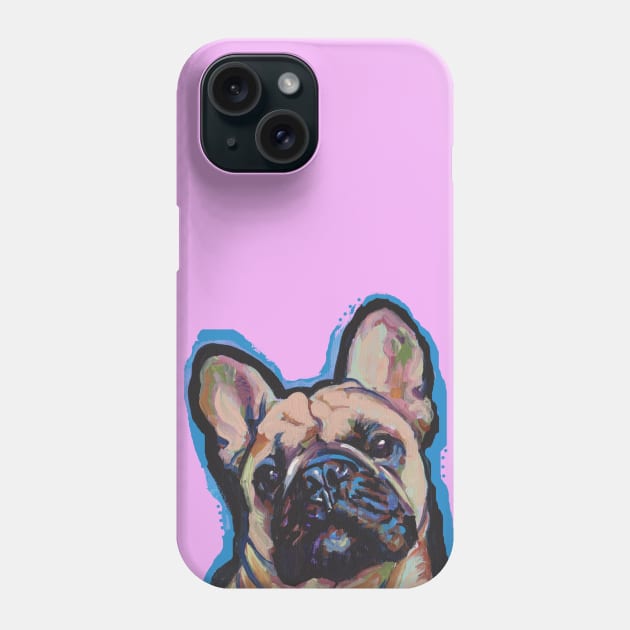 French Bulldog Dog Bright colorful pop dog art Phone Case by bentnotbroken11