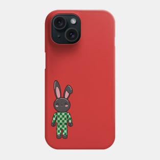 Bunny in checkered jumpsuit Phone Case