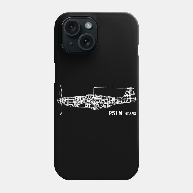 North American P51 Mustang Phone Case by OneCuriousChip