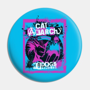 CAT ANARCHY - PINK & ELECTRIC BLUE Pin