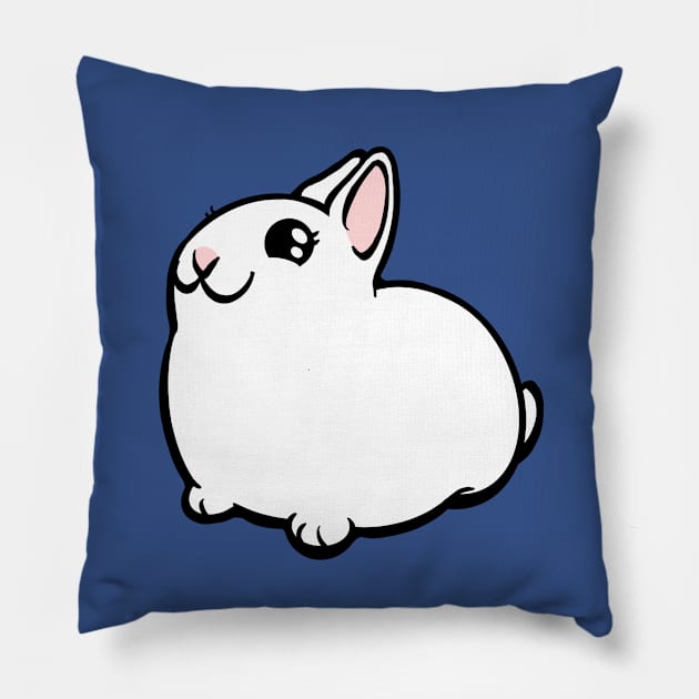 White Bunny Rabbit Coney Pillow by RJKpoyp