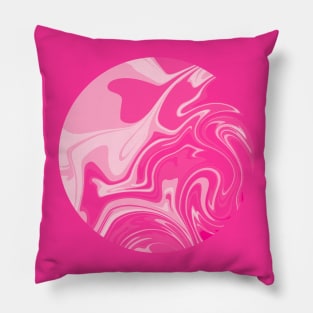 Deep Pink Wonder Swirl Abstract Pillow