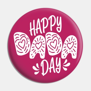 Happy Dada Day Happy Father's Day Typography Pin