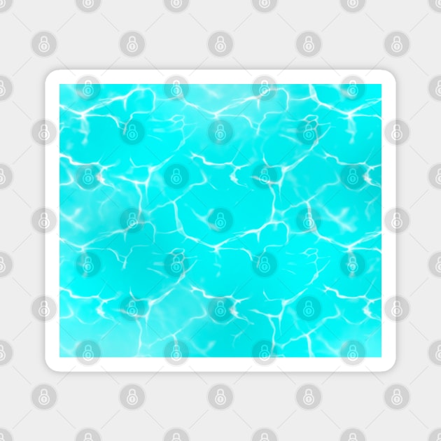 Aqua Ocean Waves Magnet by Lady Lilac