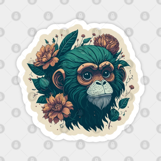 Monkey in Meditation Magnet by ArtisanEcho