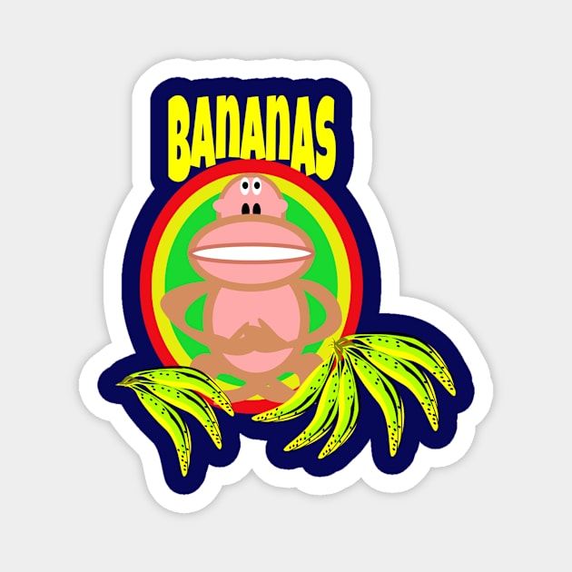 Bananas about Monkeys Magnet by KristinaEvans126