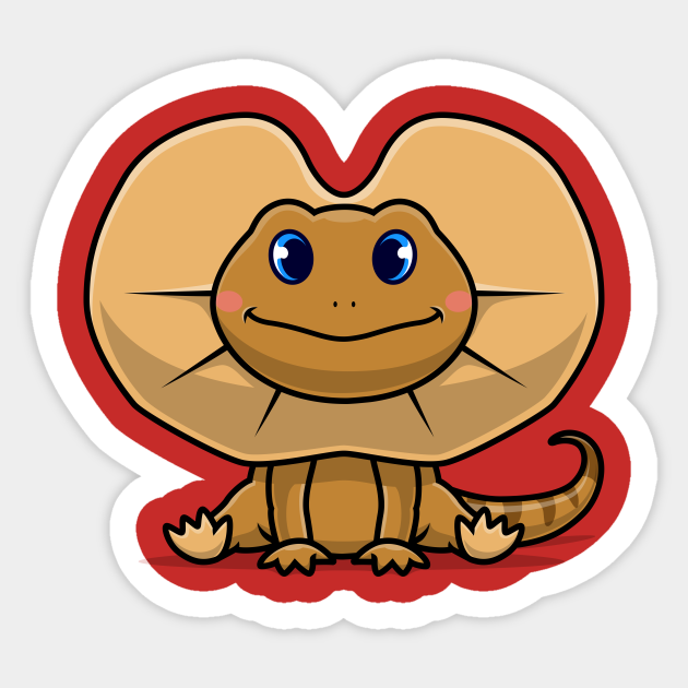Cute Frilled Neck Lizard Cartoon Vector Icon Illustration - Lizard - Sticker | TeePublic Cute Frilled Neck Lizard Cartoon Vector Icon Illustration - Lizard - Sticker | TeePublic