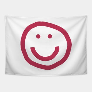 Viva Magenta Smiley Face Pantone Color of the Year 2023 Tapestry