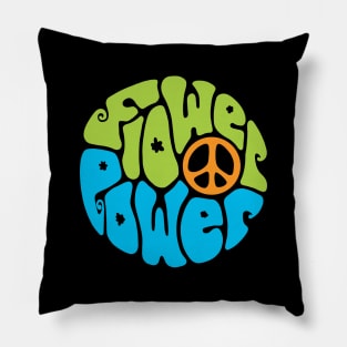 Flower Power Word Art Pillow