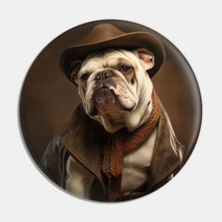 Cowboy Dog - Bulldog Pin